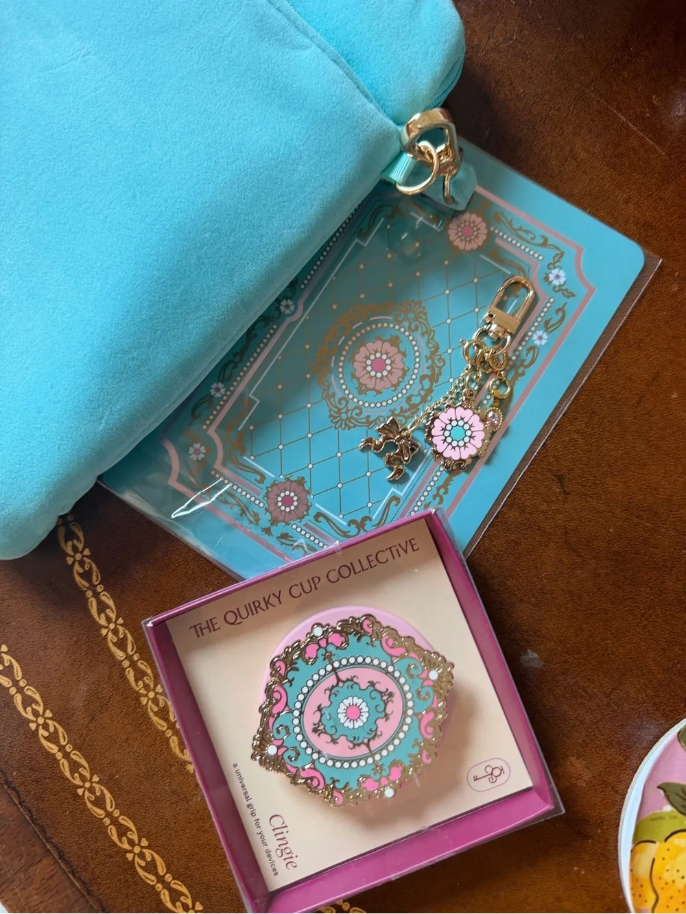 Antoinette eReader Bundle from the Quirky Cup Co, eReader sleeve, clingie, charm